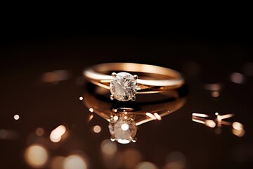 Diamond minimal ring gemstone jewelry gold.