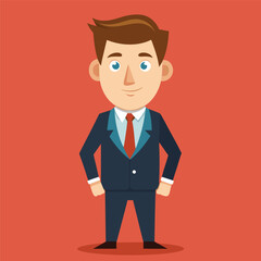 business man character vector illustration