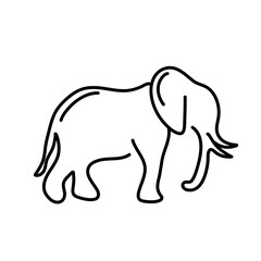 Elephant line doodle