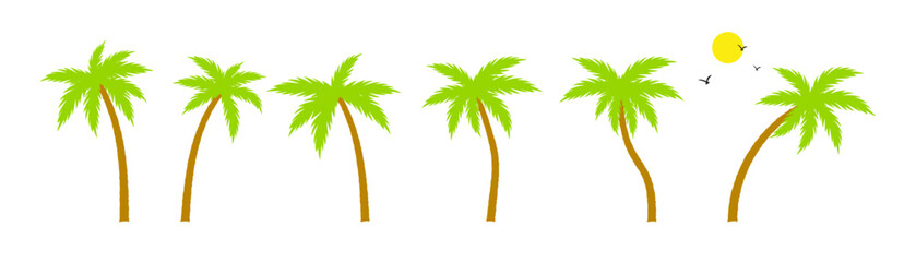 Groovy boho silhouette palm tree illustration