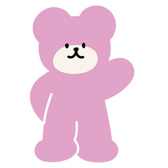 Illustration of teddy bear png for cartoon character, comic, mascot, animal, sticker, standee, greeting card, cute patches, shirt print, brooch, plush toy, kid doll, zoo, souvenir shop, art toy, print