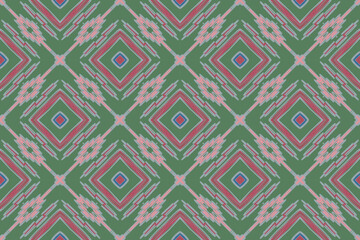 Mexican Style Frame, Traditional Ethnic Ikat, Aztec Abstract Vector Pattern, Seamless Pattern in Tribal, Folk Embroidery and Mexican Style.