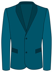 Blue coat for wedding and office