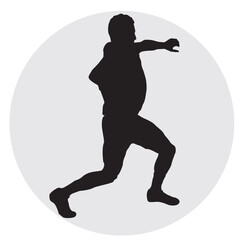 shot put sport silhouette