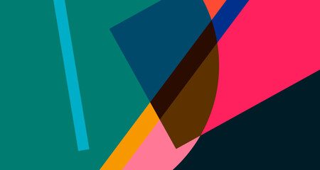Obraz premium Abstract colorful geometric psychedelic pop art background