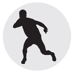 shot put sport silhouette