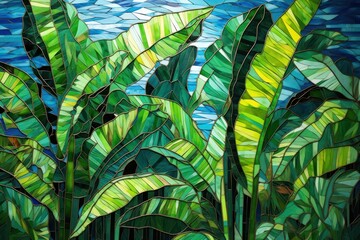 Tropical beeach art backgrounds vegetation.