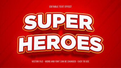 Super heroes editable text effect, fun text style