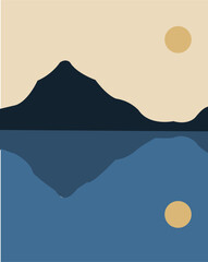 A mountanious vector illustration.