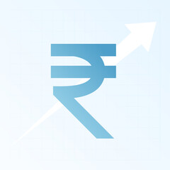 indian money rupee symbol background a strong investment concept