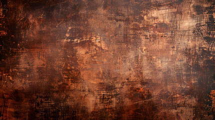 Obraz premium Old brown background with distressed vintage grunge texture in dark earthy chocolate, 