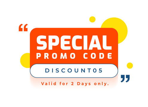 special promo voucher code background valid for 2 days