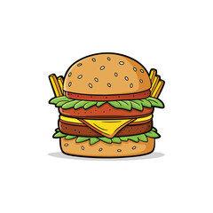 Tasty Layers: Gourmet Burger Art
