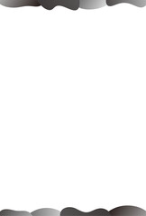 モノクロのグラデーションの流体シェイプのフレーム