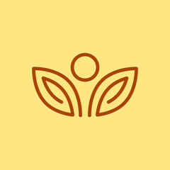 Natural floral logo simple illustration vector art for your brand