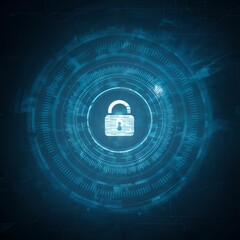 lock on digital background