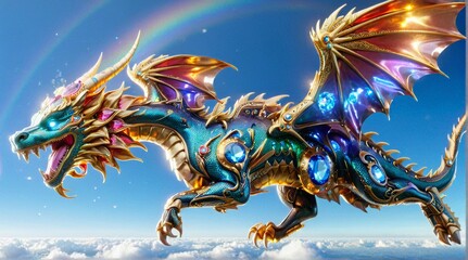 Radiant Rainbows Gem Dragon