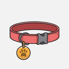 Vector illustration Pet Collar. Vector design Dog Collar. Pet Collar Cat and Dog Vector Cartoon design illustration and icon for website, digital and print