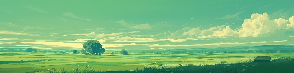 Fototapeta premium Abstract Organic Green Line Wallpaper Background. Spring and Summer Vibes with Dynamic Green Field Minimalist Illustration. Creative Concept for Graffiti, Advertising, Gift Wrapping, and Web Design. A