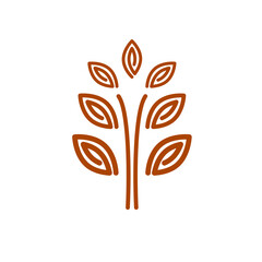 Natural floral logo simple illustration vector art for your brand