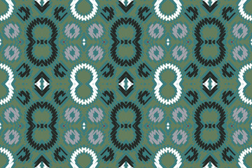 Mexico Tiles, Traditional Ethnic Ikat, Aztec Abstract Vector Pattern, Seamless Pattern in Tribal, Folk Embroidery and Mexican Style.