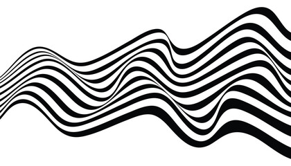 Optical wavy abstract background design. striped pattern with optical illusion