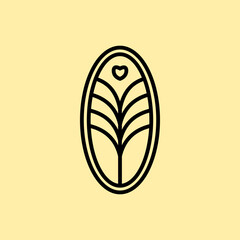 Natural floral logo simple illustration vector art for your brand