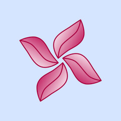 Natural floral logo simple illustration vector art for your brand