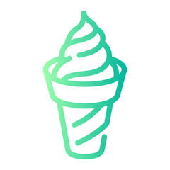 ice cream Line Gradient Icon