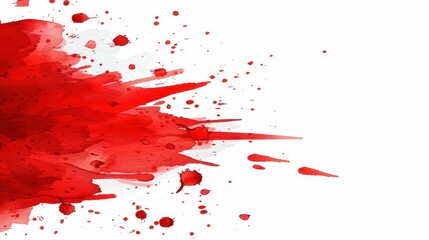 Vibrant red watercolor paint template for eyecatching designs.