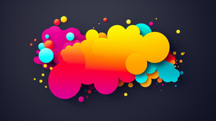 Vibrant AIgenerated speech bubble on a solid background. Perfect for modern designs.