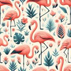 Flamingo pattern design