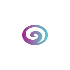 Round swirl abstract logo