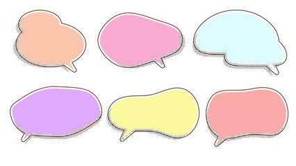 Speech bubble, cute, stylish, YouTube compatible, free material, colorful