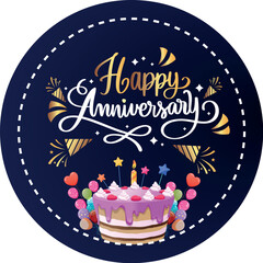 Happy Anniversary and Wedding Design