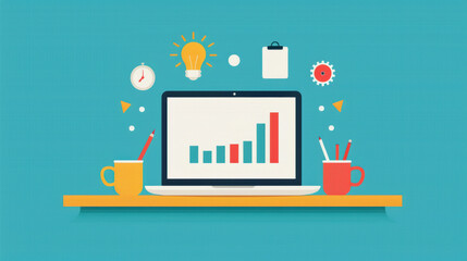 Innovative Digital Marketing Workspace with SEO Graph for Content Creation