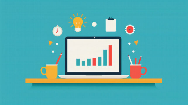 Innovative Digital Marketing Workspace with SEO Graph for Content Creation