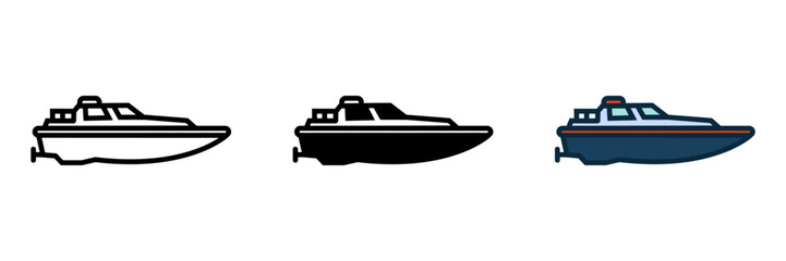 The Boat icon represents adventure and travel, ideal for marine websites, travel blogs, and ocean-themed projects.