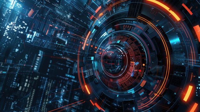 Abstract Futuristic Technology Interface