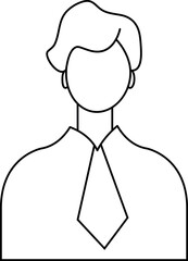  Line Art Illustration of a Male Professional