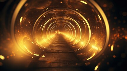 Explore a dazzling digital tunnel with vibrant colors, glowing lights, and futuristic vibes  ideal for tech and scifi concepts.