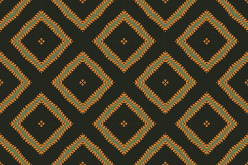 Tile Pattern Portuguese, Traditional Ethnic Ikat, Aztec Abstract Vector Pattern, Seamless Pattern in Tribal, Folk Embroidery and Mexican Style.