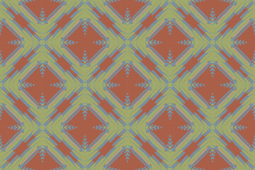 Tile Pattern Portuguese, Traditional Ethnic Ikat, Aztec Abstract Vector Pattern, Seamless Pattern in Tribal, Folk Embroidery and Mexican Style.