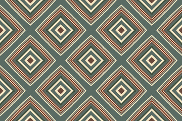 Tile Pattern Portuguese, Traditional Ethnic Ikat, Aztec Abstract Vector Pattern, Seamless Pattern in Tribal, Folk Embroidery and Mexican Style.