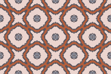 Tile Pattern Portuguese, Traditional Ethnic Ikat, Aztec Abstract Vector Pattern, Seamless Pattern in Tribal, Folk Embroidery and Mexican Style.