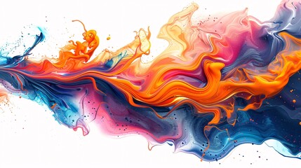 Abstract Colorful Liquid Swirl.