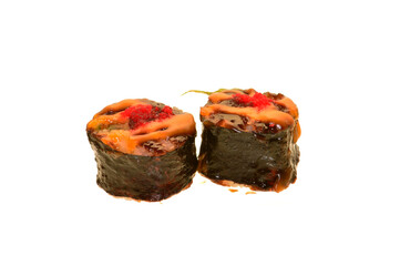 fish rolls isolated on white background