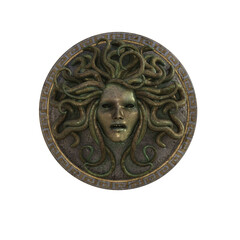 3d render shield medusa gorgon gorgona greek mythology