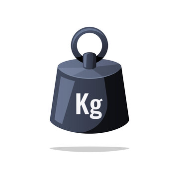 Weight heavy kg vector isolated on white background.