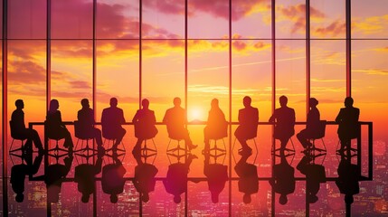 Corporate boardroom with a gender-balanced leadership team, promoting the importance of diversity in decision-making